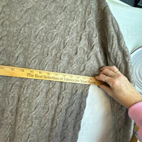 Womens H&M Wool Blend-Oversized Tan Brown Mini Sweater Dress Tunic Size M-XL - Picture 2 of 6